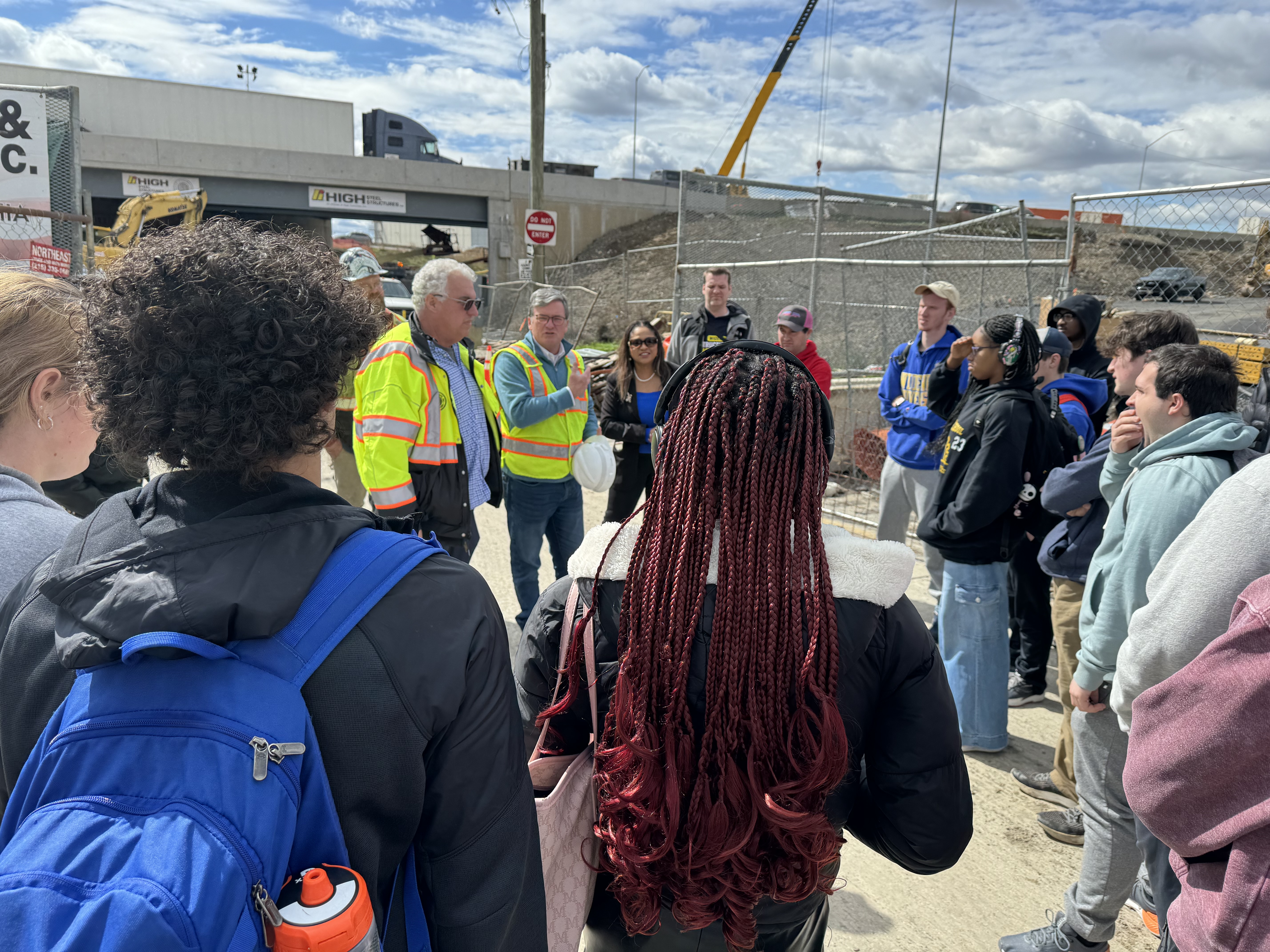 Robert Buckley '81 and Mike Carroll, PA Secretary of Transportation, provide students with an in-depth overview of the project.