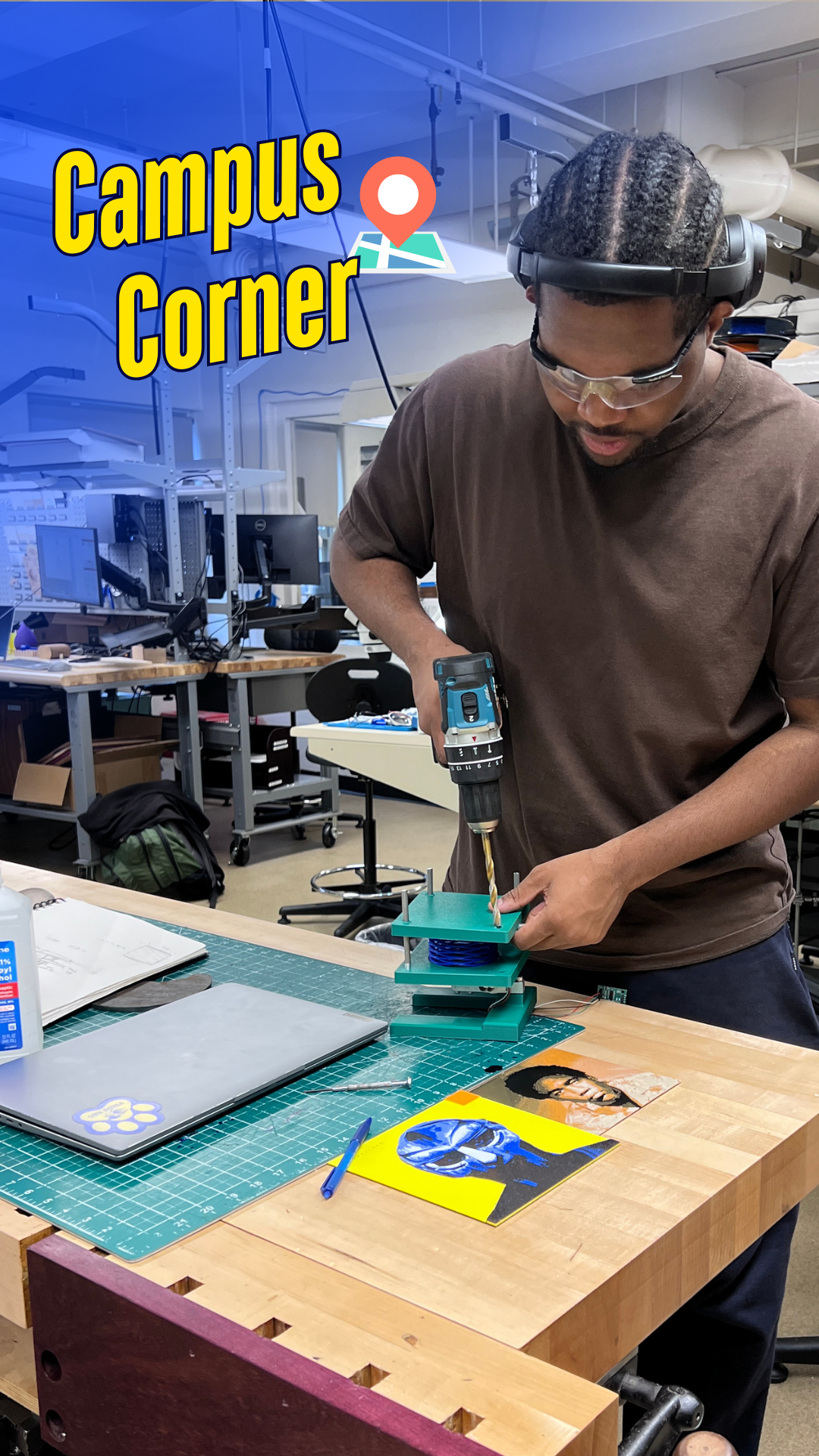 Engineering Student in Makerspace Lab