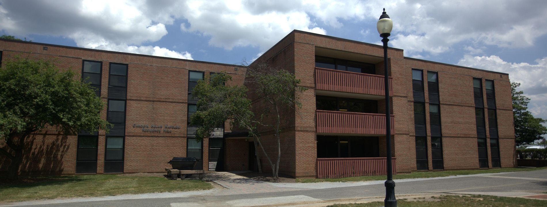 exterior of sharples residence hall