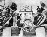 Pennsylvania Military College band plays in front of Old Main in chester pa