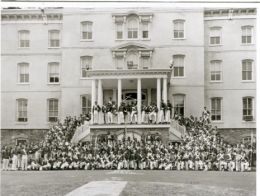 pennsylvania military college class of 1972 in front of old main in chester pa