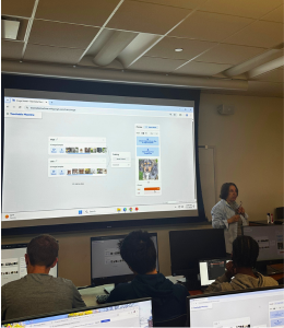 Computer Science faculty lead high school students through an activity at AI summer camp 
