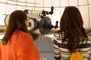 Students in observatory
