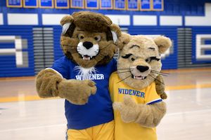 Widener mascots, Chester and Melrose, are eager to meet you!