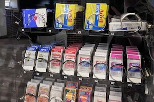 A look inside the wellness vending machine, displaying a variety of products including over-the-counter medications, personal care items, and health essentials.