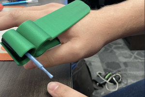 3D printed nail polish applicator for OT patients