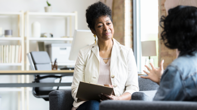 Sexuality counselor listens to her patient.