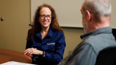 widener school of nursing graduate student helps patient in office near philadelphia