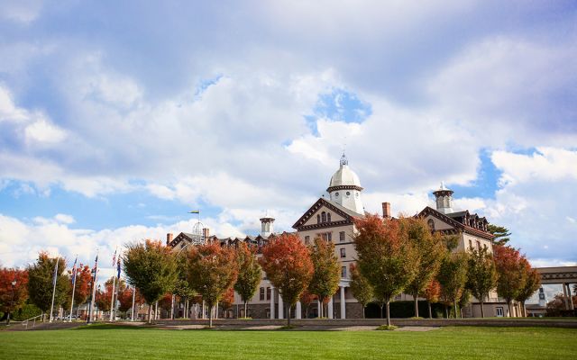 old main in fall
